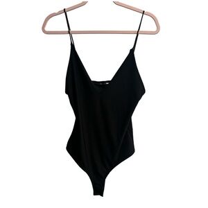 Fashion Nova Sleek And Slay Bodysuit, Black size Large NWT